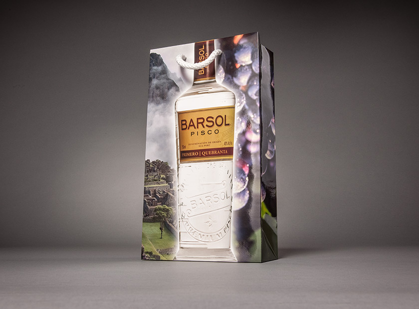 Bottle gift bag, individually printed, BARSOL motif