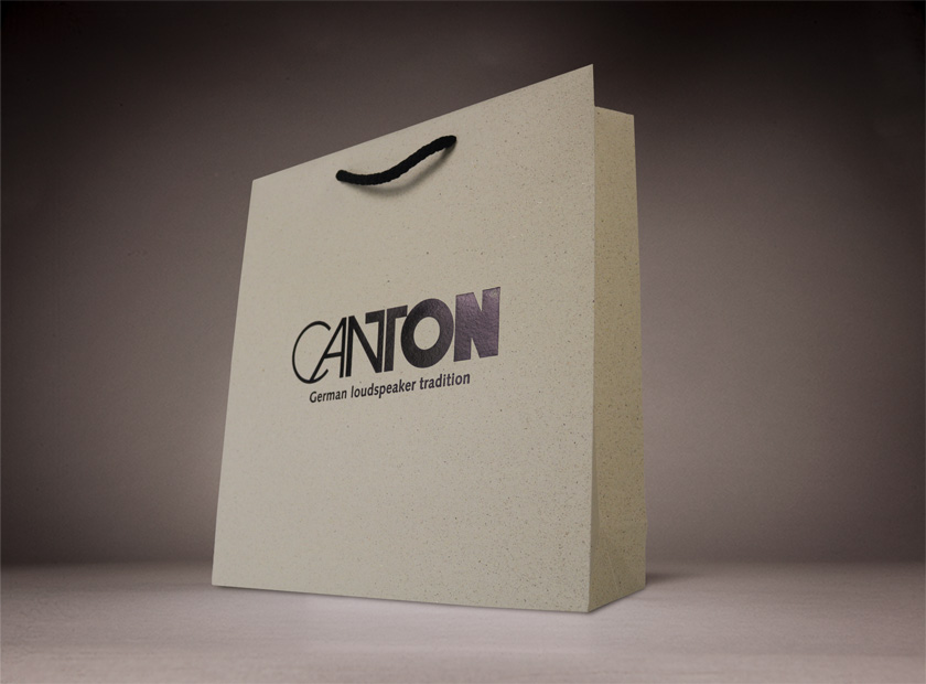 Environmentally friendly printed paper bag made from gras paper, Canton motif