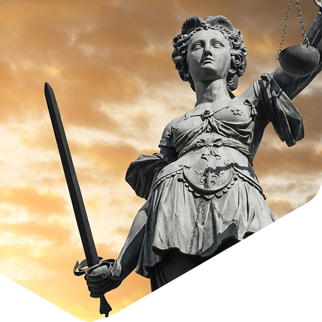 Lady Justice as a symbol of RIEDLE paper bag manufacturer’s T&Cs